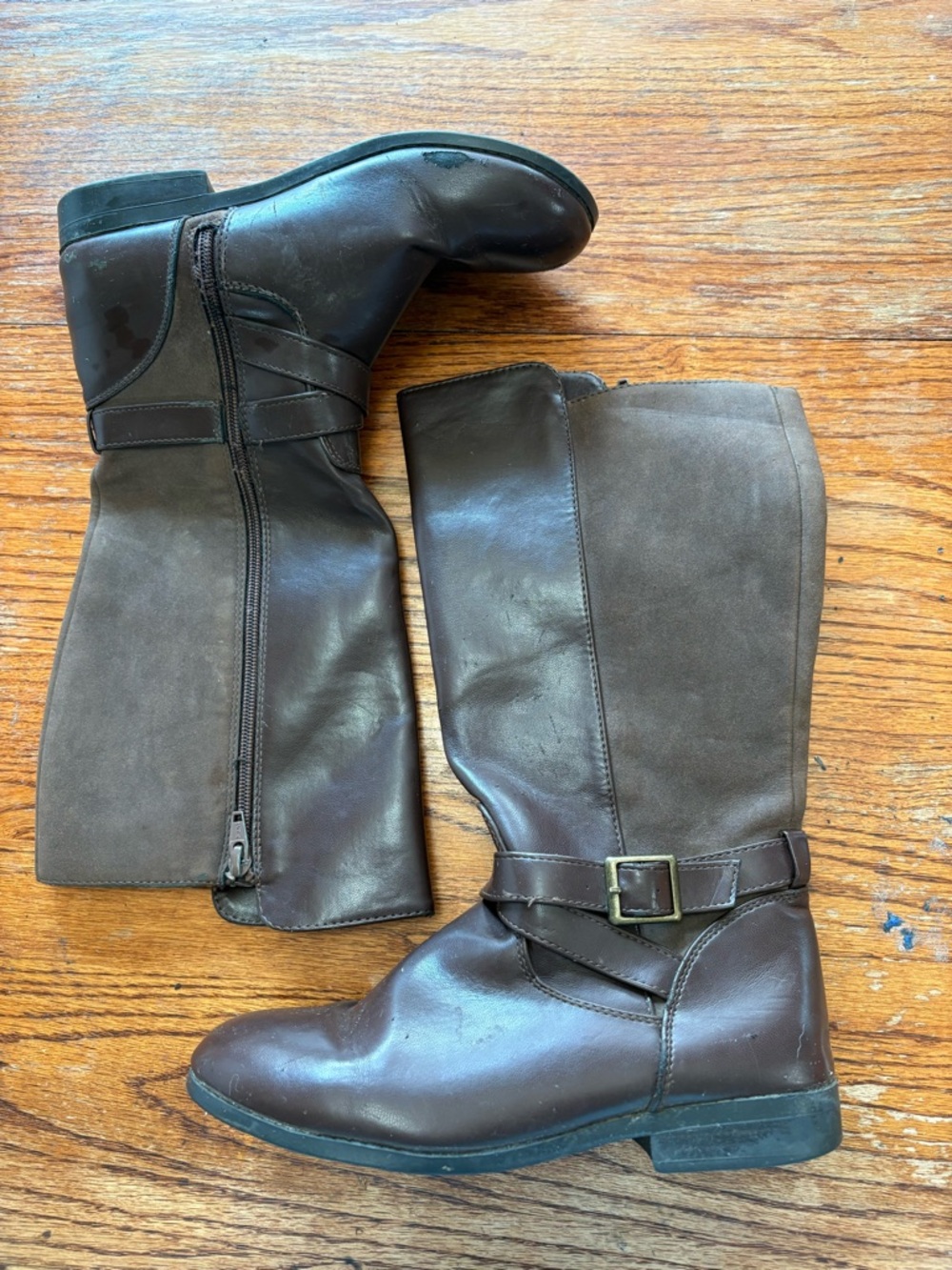 Arizona Brown Mid-Calf Girls Boots Youth Size 4